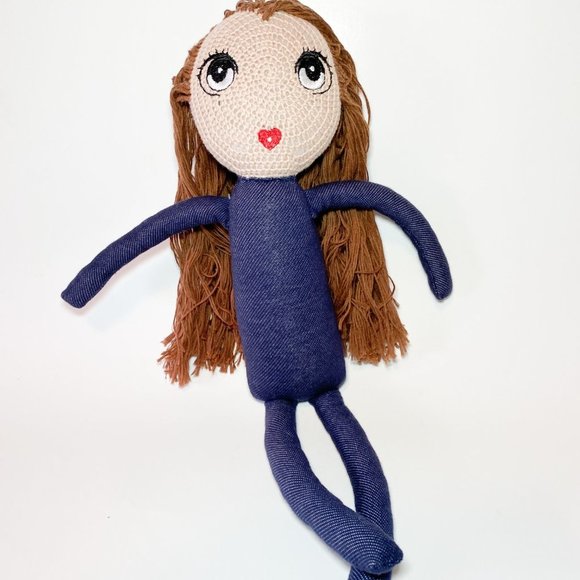 Antebies Handcrafted Organic Cotton Crochet Doll - Picture 1 of 7